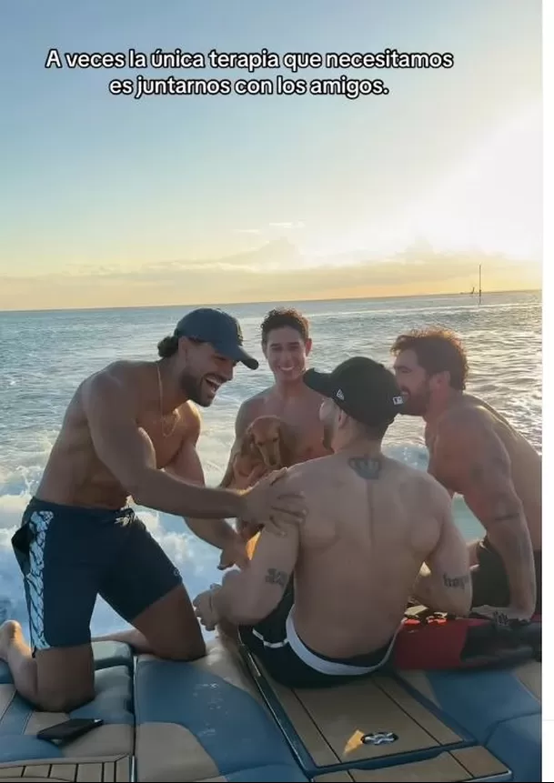 Mario Irivarren y Onelia Molina coincidieron con Hugo García en Miami. Foto: Instagram 