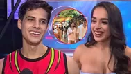 Onelia Molina y Kevin Díaz captados de la mano durante viaje