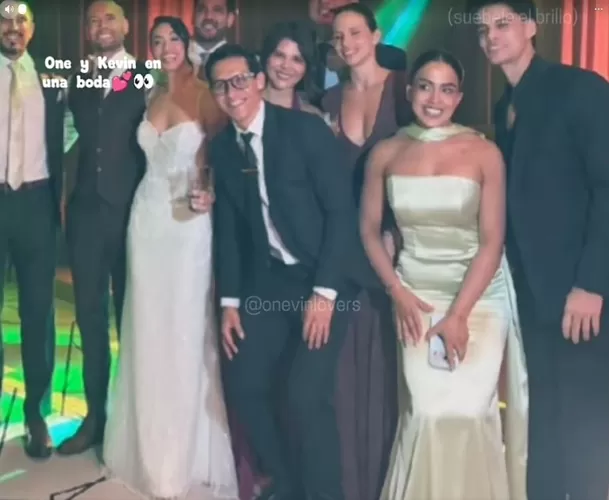 Onelia Molina y Kevin Díaz coinciden con Mario Irivarren en boda / TikTok: onevinlovers Onelia Molina y Kevin Díaz coinciden con Mario Irivarren en boda / TikTok: onevinlovers