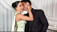 Onelia Molina y Kevin Díaz se dan apasionado beso en una boda
