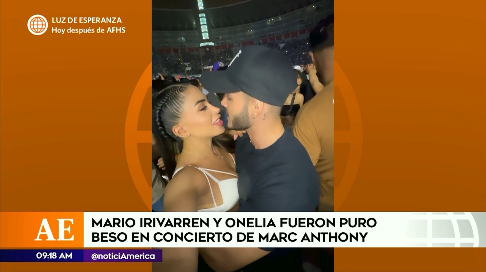 Onelia Molina y Mario Irivarren derrocharon amor en concierto de Marc Anthony / Instagram