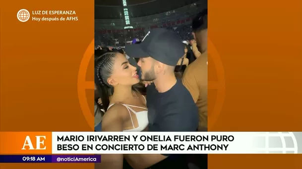 Onelia Molina y Mario Irivarren derrocharon amor en concierto de Marc Anthony / Instagram