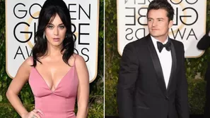 Katy Perry y Orlando Bloom juntos en los Golden Globe Awards. Foto: Planeta 