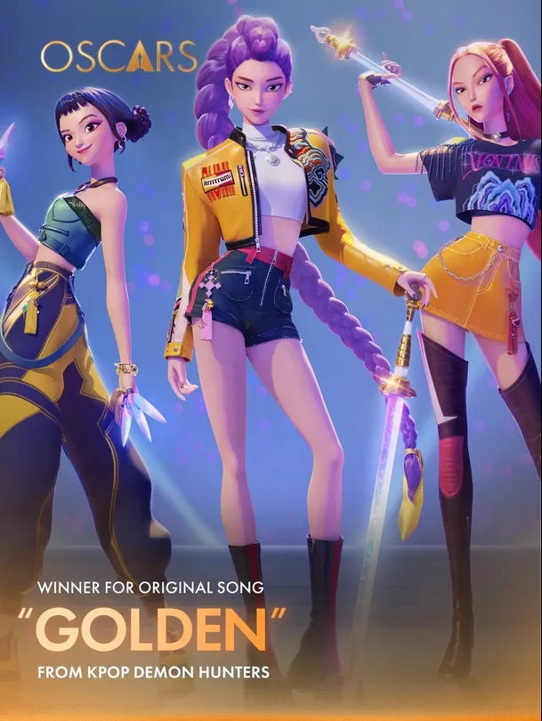 'Golden' de la cinta 'Kpop Demon Hunters' ganó en la categoría Mejor canción original / Instagram