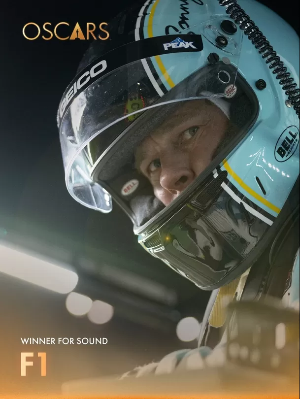 'F1' recibió el Oscar en la categoría de Mejor sonido / Instagram