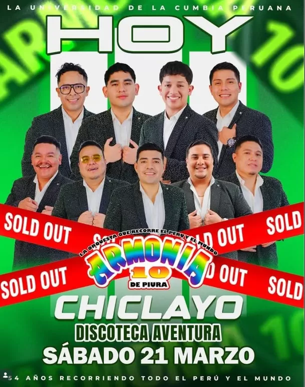 Stiven Franco arrasó con presentación junto a Armonía 10. Foto: Instagram