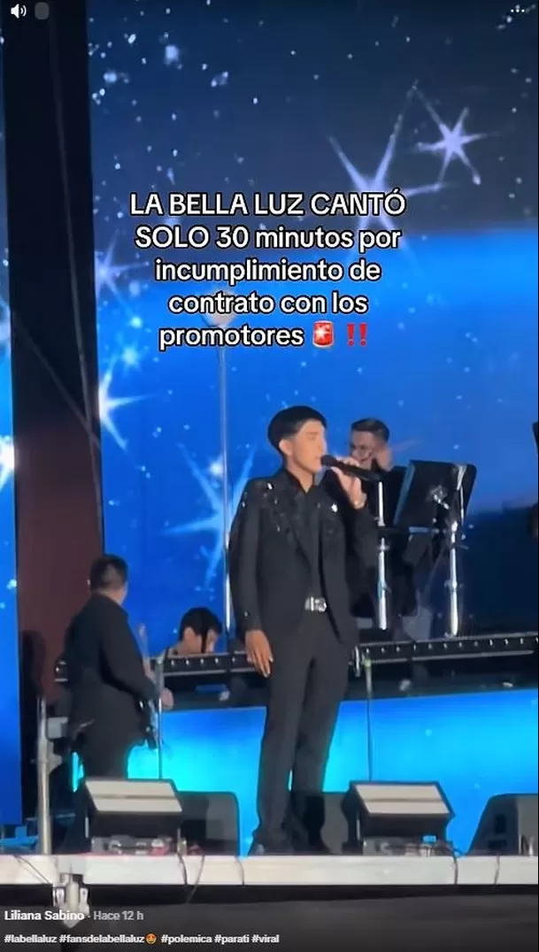 Óscar Junior subió al escenario y canceló show de Bella Luz / IG: oscarjunior_custodio16 Óscar Junior subió al escenario y canceló show de Bella Luz / IG: oscarjunior_custodio16