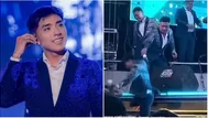 Óscar Junior se cayó del escenario en pleno show de 'Bella Luz'