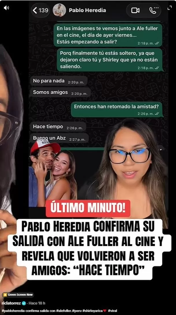 Pablo Heredia reveló que retomó amistad con Ale Fuller / TikTok: riclatorrez Pablo Heredia reveló que retomó amistad con Ale Fuller / TikTok: riclatorrez