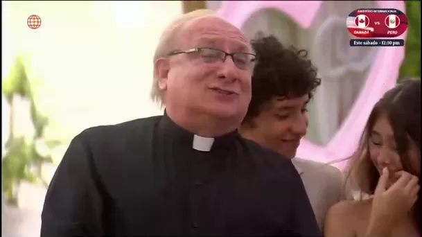 Padre Manuel feliz porque por fin dejó de ser “salado” tras casar a Juana y Juan Pablo/ América TV Padre Manuel feliz porque por fin dejó de ser “salado” tras casar a Juana y Juan Pablo/ América TV