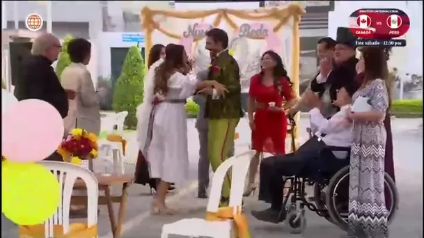Padre Manuel celebró que finalmente pudo casar a Juana y Juan Pablo y aseguró que la ceremonia demostró que la mala suerte quedó atrás/ América TV Padre Manuel celebró que finalmente pudo casar a Juana y Juan Pablo y aseguró que la ceremonia demostró que la mala suerte quedó atrás/ América TV