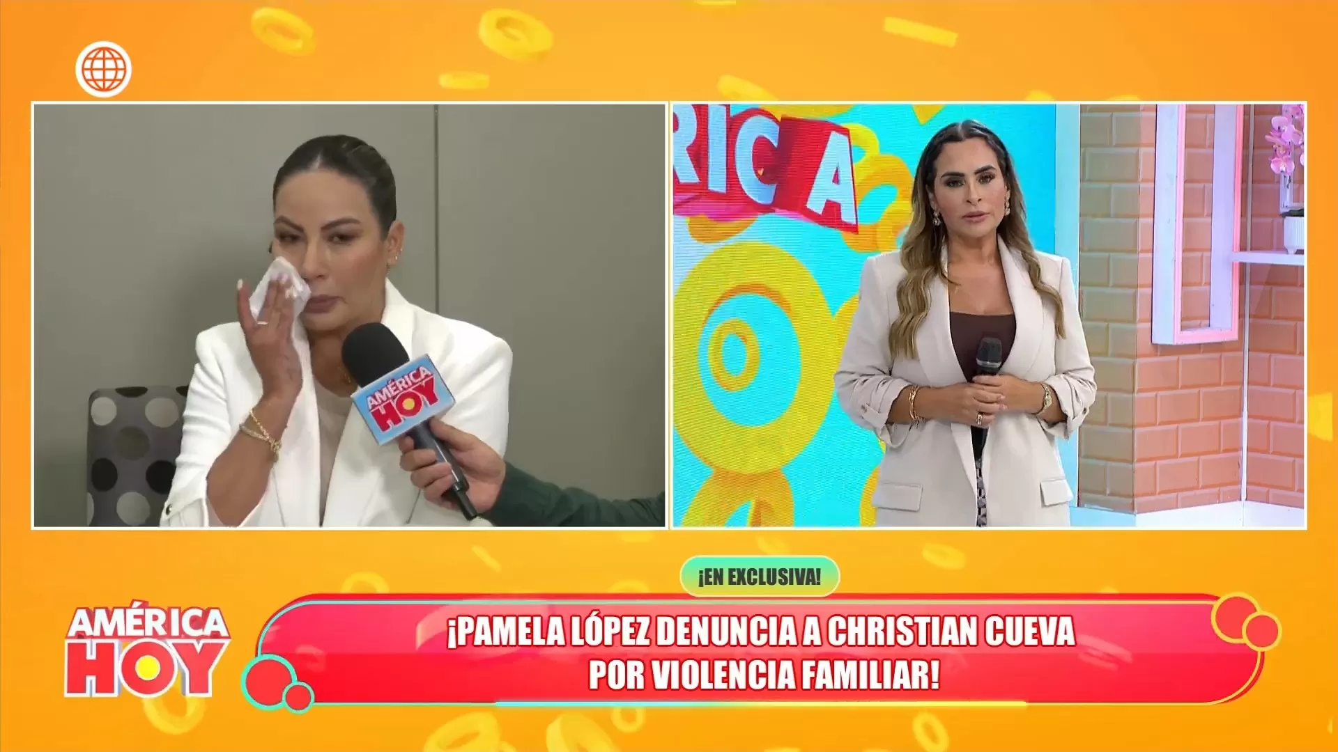 Pamela López denunció a Christian Cueva por violencia familiar. Fuente: AméricaTV