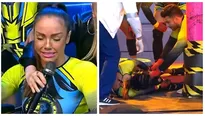 Paloma Fiuza sufrió fuerte lesión durante la competencia. Fuente: AméricaTV