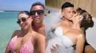 Pamela Franco brinda con Cueva tras boda de Christian y Karla