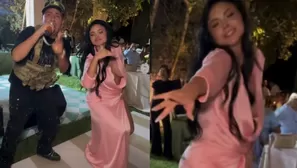 La cantante vivió un momento de tensión durante una celebración privada, luego de que el pronunciado escote de su vestido casi le jugara una mala pasada Video: Instagram @pamelafrancoviera