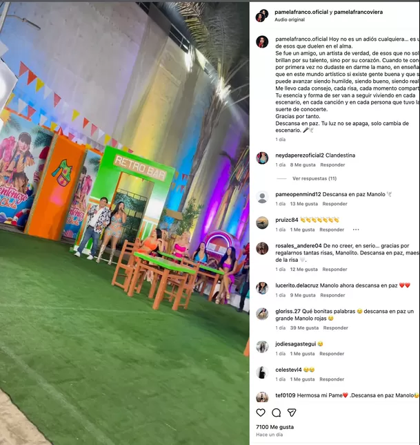 Pamela Franco recordó participación con Manolo Rojas en El Reventonazo de la Chola. Foto: Instagram