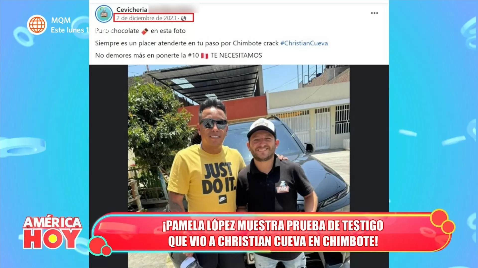 Foto de Christian Cueva en Chimbote / América Hoy