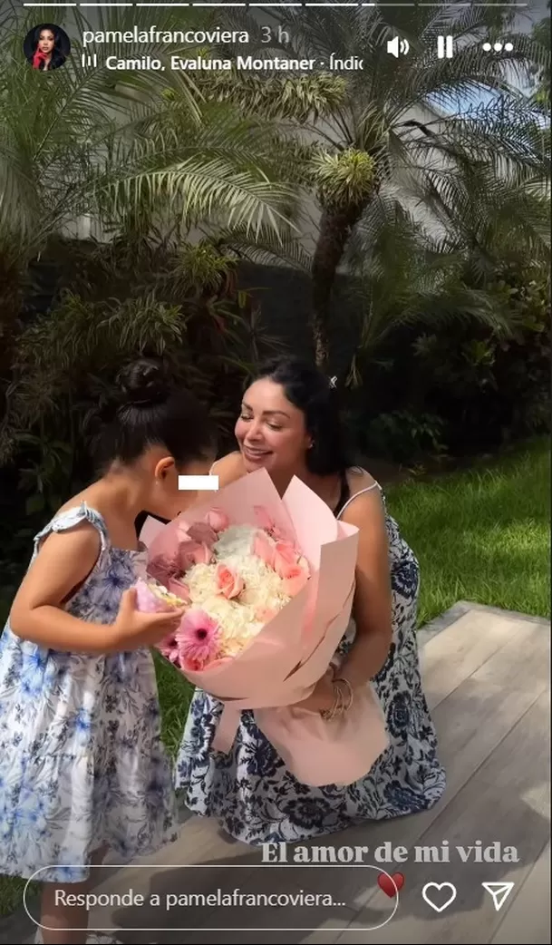 El emotivo instante de Pamela Franco tras escuchar a su hija pronunciar la palabra mamá. Video: Instagram @pamelafrancoviera El emotivo instante de Pamela Franco tras escuchar a su hija pronunciar la palabra mamá. Video: Instagram @pamelafrancoviera