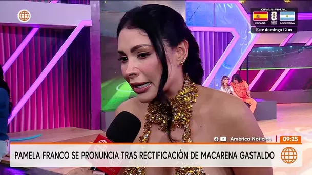 Pamela Franco responde a rectificación de Macarena Gastaldo / América Espectáculos Pamela Franco responde a rectificación de Macarena Gastaldo / América Espectáculos