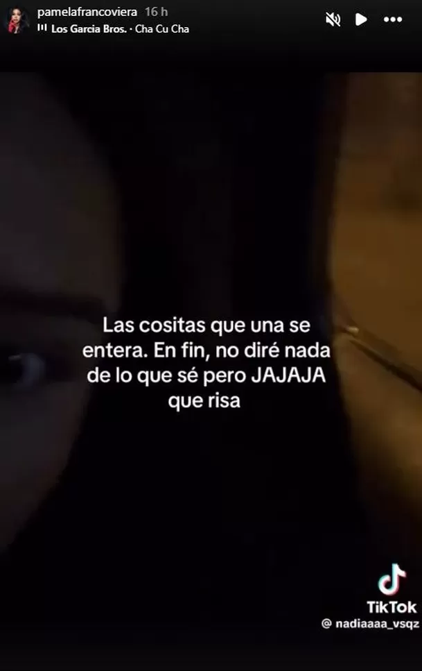 Pamela Franco lanza mensaje tras revelación de Karla Tarazona  / Captura