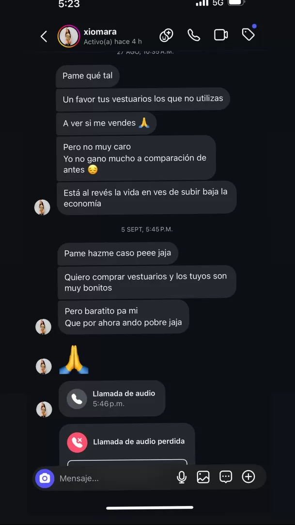 Xiomara Tello se muestra interesada en adquirir los vestuarios de Pamela Franco / Instagram Xiomara Tello se muestra interesada en adquirir los vestuarios de Pamela Franco / Instagram