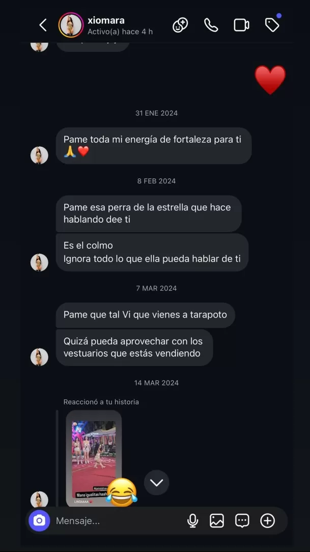 Xiomara Tello se solidariza con Pamela Franco por declaraciones de una mujer llamada Estrella / Instagram Xiomara Tello se solidariza con Pamela Franco por declaraciones de una mujer llamada Estrella / Instagram