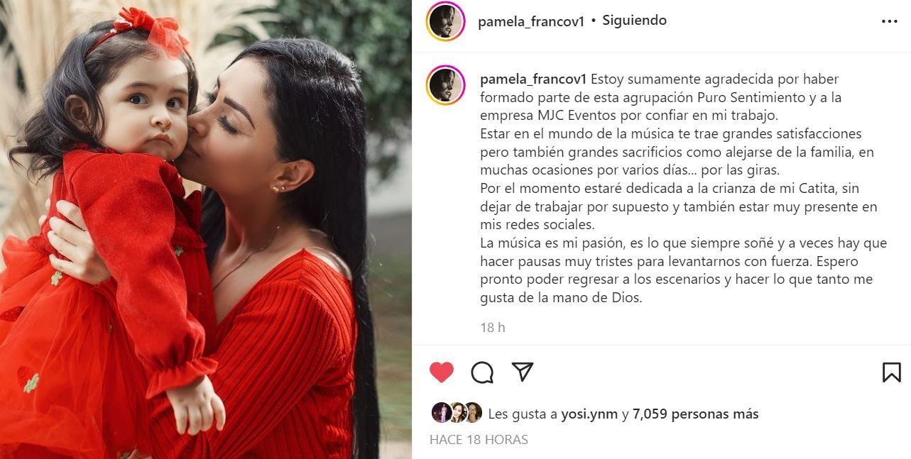 Pamela Franco renunció a Puro Sentimiento ¿Qué pasó?