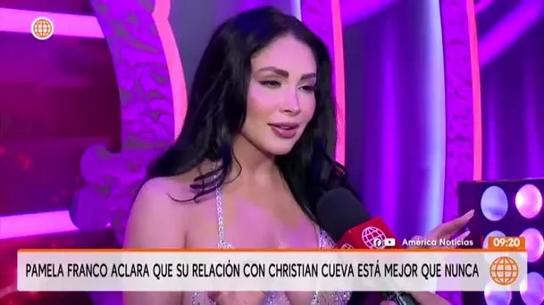 Pamela Franco aseguró que está muy enamorada de Christian Cueva / Captura Pamela Franco aseguró que está muy enamorada de Christian Cueva / Captura
