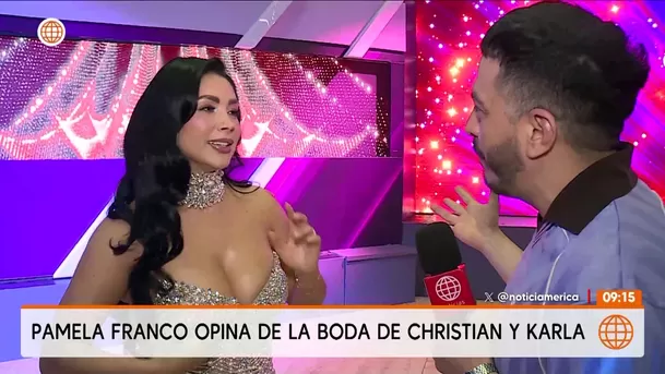 Pamela Franco dio su opinión sobre la próxima boda de Christian Domínguez y Karla Tarazona / Captura