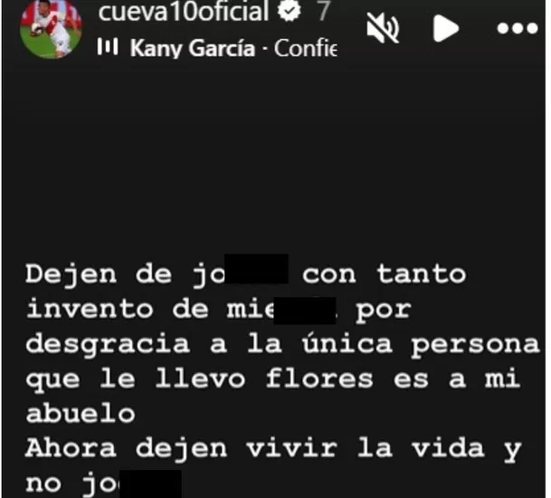 Mensaje de Christian Cueva/Foto: Instagram