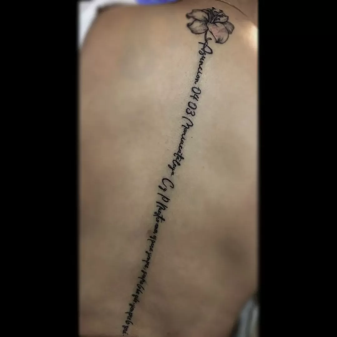 Este fue el tatuaje que se hizo Pamela López en honor a Christian Domínguez/Foto: Instagram