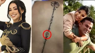 Pamela López y su lapidario mensaje para Christian Domínguez y el tatuaje que se hizo por amor/Fotos: Instagram/Video: Podcast 'Sin lenguas en los pelos'