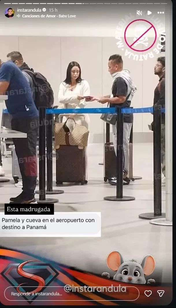 Pamela Franco y Christian Cueva fueron captados juntos en el aeropuerto y luego se lucieron protagonizando románticas imágenes durante su viaje. Video: Instagram  @instarandula