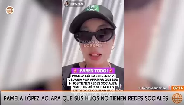Pamela López aclara que sus hijos no tienen redes sociales / Captura Pamela López aclara que sus hijos no tienen redes sociales / Captura