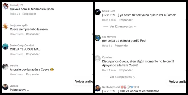 Comentarios en contra de Pamela López por sus peleas con Paul Michael / TikTok Comentarios en contra de Pamela López por sus peleas con Paul Michael / TikTok