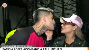 Pamela López llegó al set de 'Esto es Guerra' para acompañar a Paul Michael / América Espectáculos