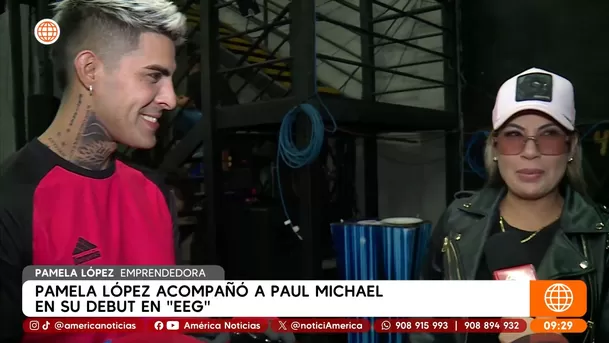 Pamela López apoya a Paul Michael en su nueva faceta como competidor de 'Esto es Guerra' / América Espectáculos