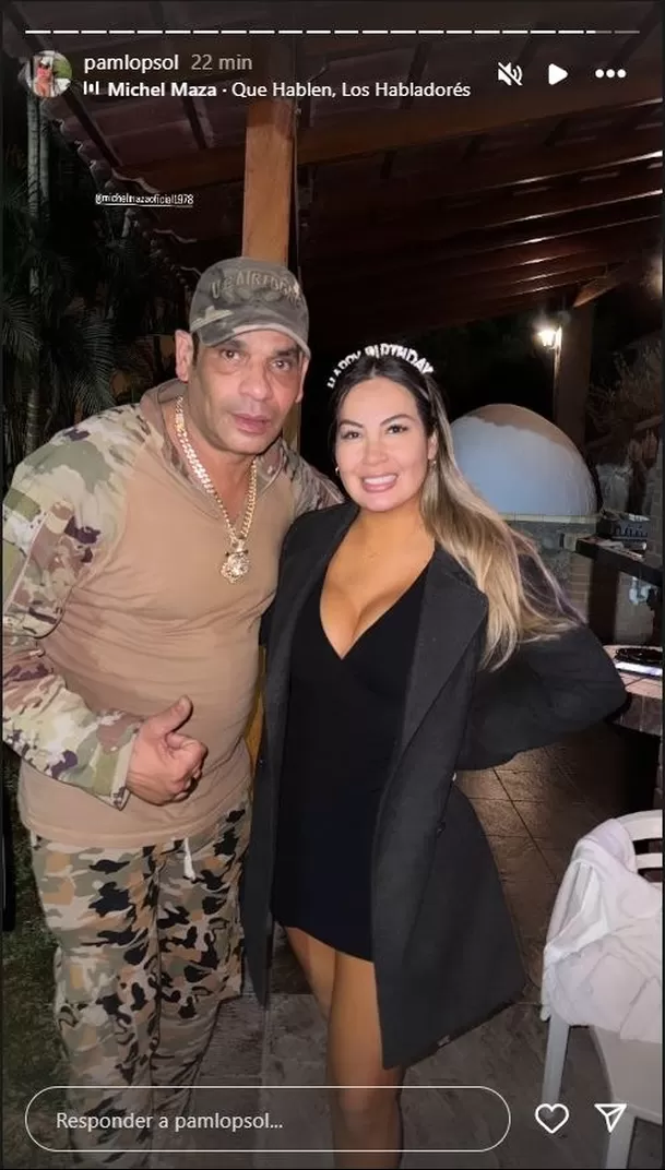 El salsero Michel Maza estuvo en la celebración de cumpleaños de Pamela López/Foto: Instagram