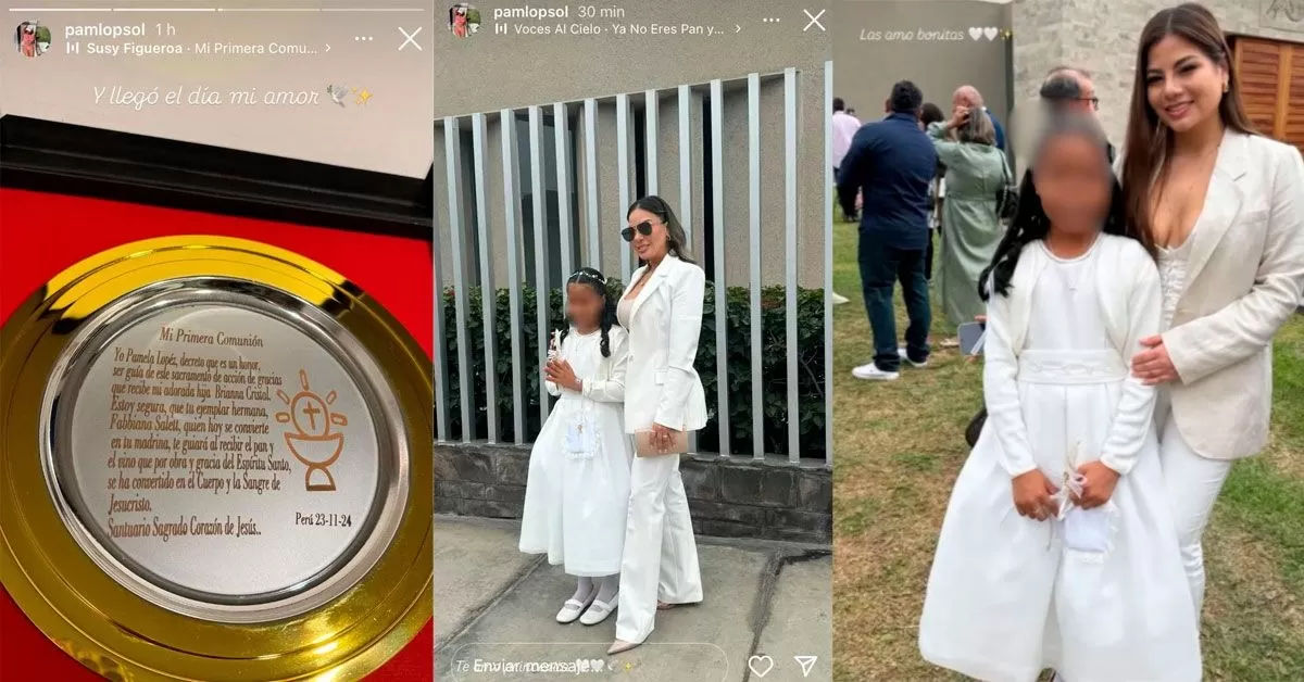 Pamela López celebró la Primera Comunión de su hija el último sábado 23 de noviembre / Instagram