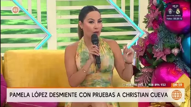 Pamela López desmiente a Christian Cueva sobre deuda con su madre / América Hoy 