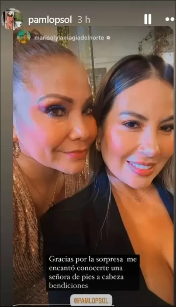 Marisol, la 'Faraona de la cumbia' mostró su admiración por  Pamela López/Foto: Instagram