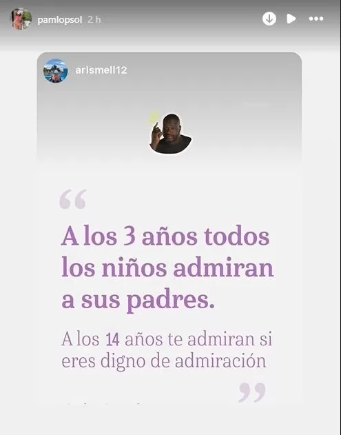 Publicación de Pamela López/Foto: Instagram