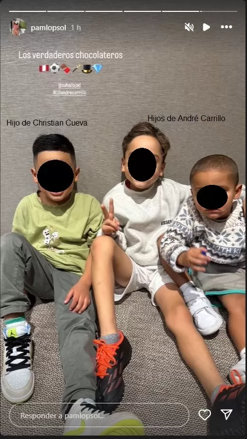 Hijos de Christian Cueva y André Carrillo se reencontraron en San Isidro/foto: Instagram