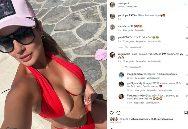 Pamela López lució infartante bikini en Zorritos / Instagram