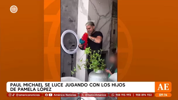 Paul Michael jugando con los hijos de Pamela López y Christian Cueva / Captura Paul Michael jugando con los hijos de Pamela López y Christian Cueva / Captura