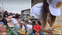 Pamela López repartió marcianos y donaciones en VMT/Foto: Instagram