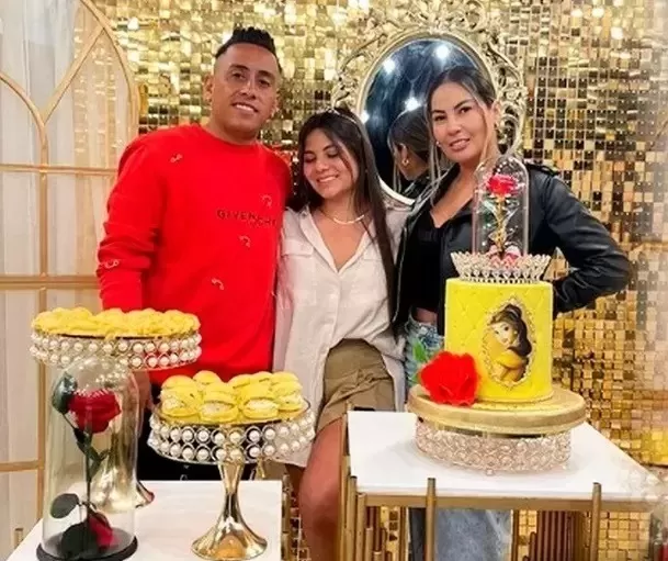Christian Cueva junto a Fabiana, hija mayor de Pamela López / IG: pamelalopezoficial