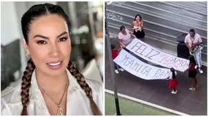 Pamela López recibió serenata de hijos por San Valentín. Fuente: Instagram