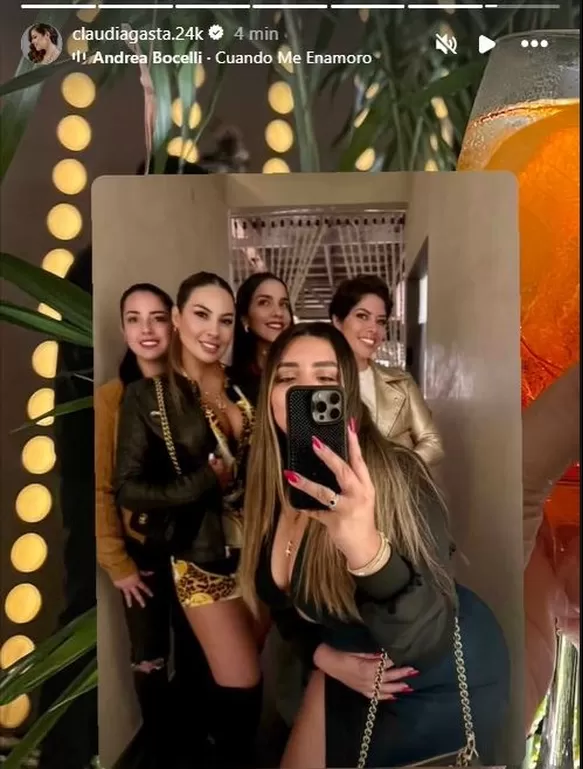 Pamela López disfrutó de una noche entre amigas/Foto: Instagram