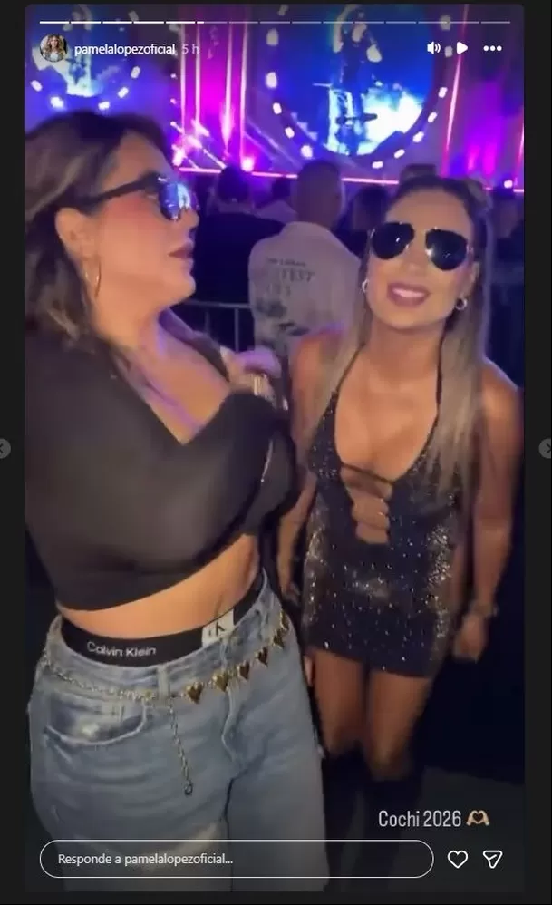 La influencer llegó a Cochinola con un llamativo vestido negro cubierto de pedrería, con aberturas laterales y detalles que resaltaron su figura. Pamela mostró su look en redes sociales y sorprendió con su elección para la noche. Video: Instagram @pamelalopezoficial La influencer llegó a Cochinola con un llamativo vestido negro cubierto de pedrería, con aberturas laterales y detalles que resaltaron su figura. Pamela mostró su look en redes sociales y sorprendió con su elección para la noche. Video: Instagram @pamelalopezoficial